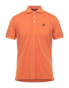 Isaia Polo Shirts In Orange