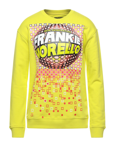 Frankie Morello Mens Yellow Sweatshirt In Acid Green