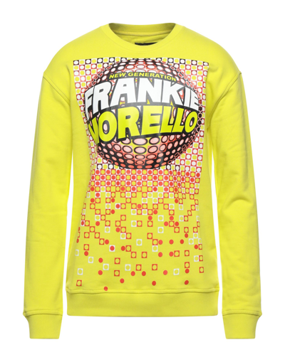 Frankie Morello Mens Yellow Sweatshirt In Green