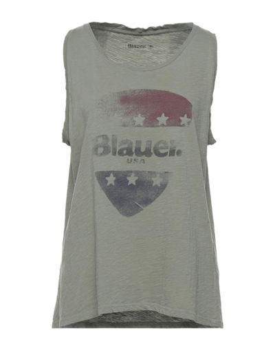 Blauer Tank Tops In Green
