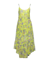 TWINSET TWINSET WOMAN MIDI DRESS ACID GREEN SIZE 12 COTTON, POLYESTER,15146725KT 3