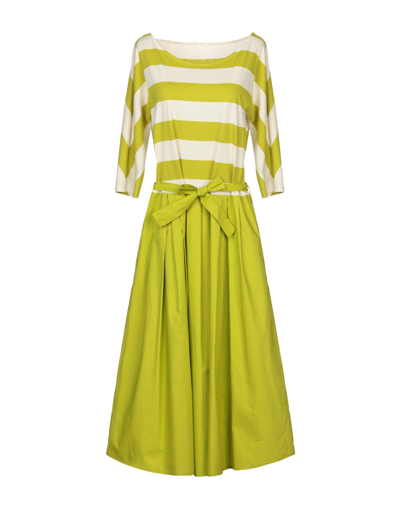 A.b  Apuntob Midi Dresses In Light Green