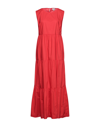 Woolrich Long Dresses In Red