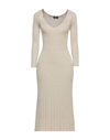 Elisabetta Franchi Midi Dresses In Beige