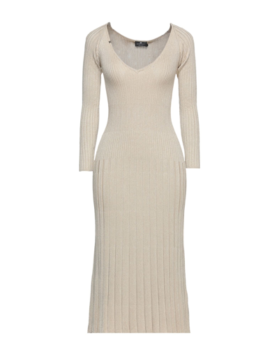 Elisabetta Franchi Midi Dresses In Beige