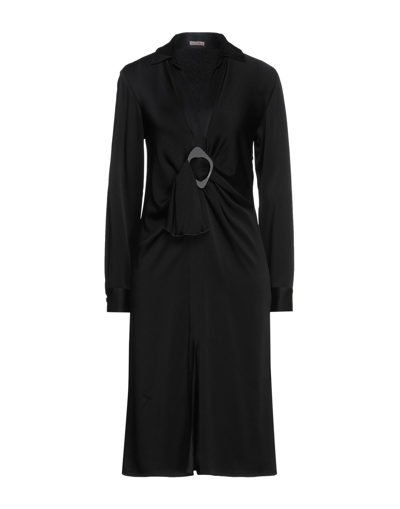 Maliparmi Malìparmi Woman Midi Dress Black Size 6 Acetate, Viscose
