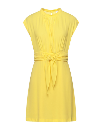 Merci .., Woman Mini Dress Yellow Size 8 Polyester