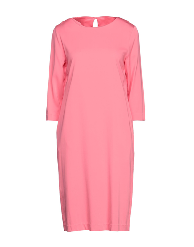 European Culture Midi Dresses In Pink