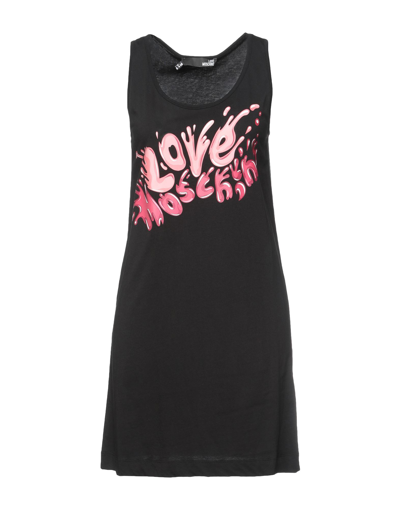 Love Moschino Short Dresses In Black