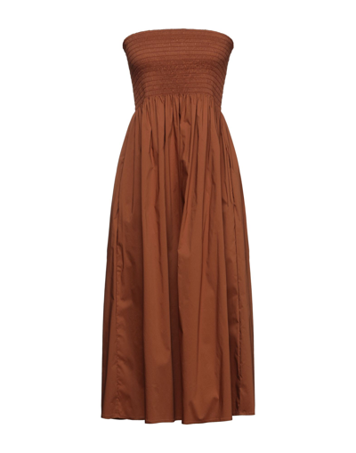 Liviana Conti Midi Dresses In Brown