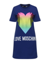 Love Moschino Short Dresses In Bright Blue