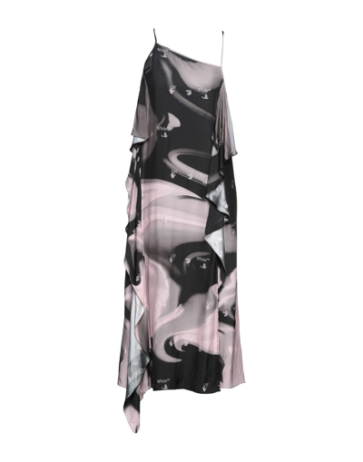 Off-white Woman Midi Dress Pink Size 4 Viscose, Polyester