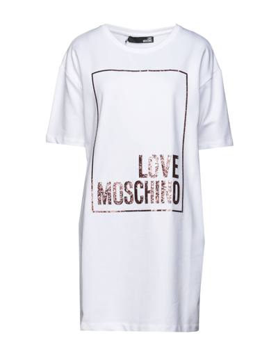 Love Moschino Short Dresses In White