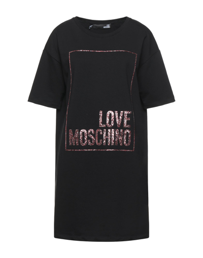 Love Moschino Short Dresses In Black