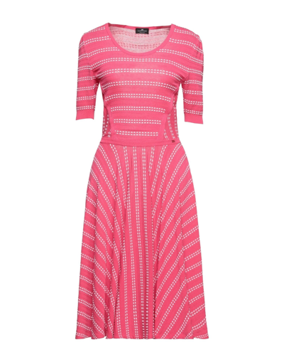 Elisabetta Franchi Midi Dresses In Fuchsia