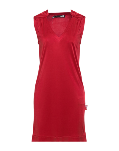 Love Moschino Short Dresses In Red