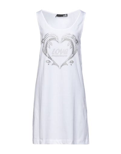 Love Moschino Short Dresses In White