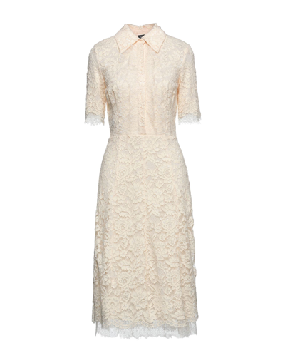 Elisabetta Franchi Midi Dresses In Ivory