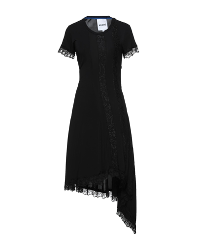 Koché Midi Dresses In Black
