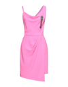 Pinko Short Dresses In Fuchsia