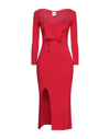 Akep Midi Dresses In Red