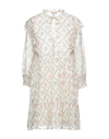 Semicouture Short Dresses In Ivory
