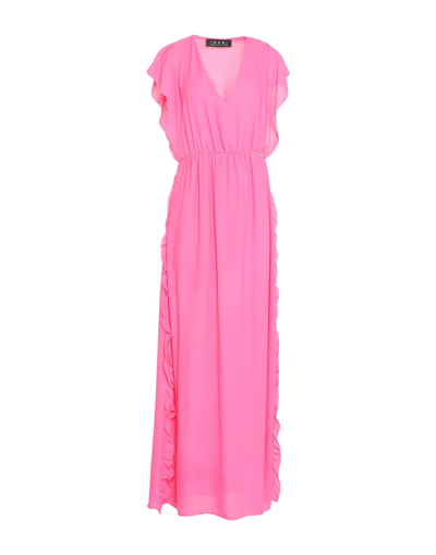 Mdm Mademoiselle Du Monde Long Dresses In Pink