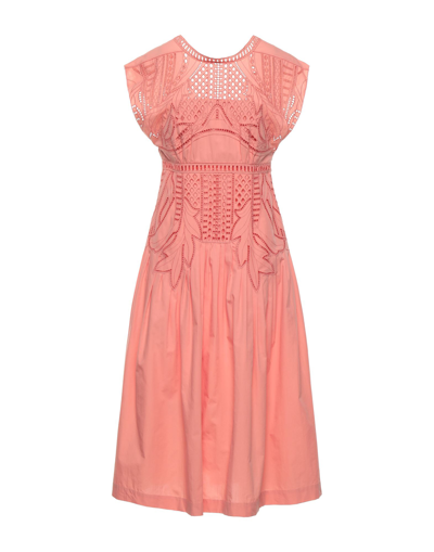 Alberta Ferretti Midi Dresses In Pink