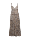 Gaelle Paris Gaëlle Paris Woman Maxi Dress Camel Size 10 Polyester In Beige