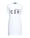 Dsquared2 Icon Renny Cotton Jersey Mini Dress In White