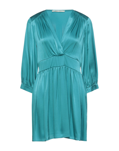 Angela Davis Short Dresses In Turquoise