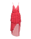 MARC ELLIS MARC ELLIS WOMAN MIDI DRESS CORAL SIZE 2 POLYESTER,15096032KE 6