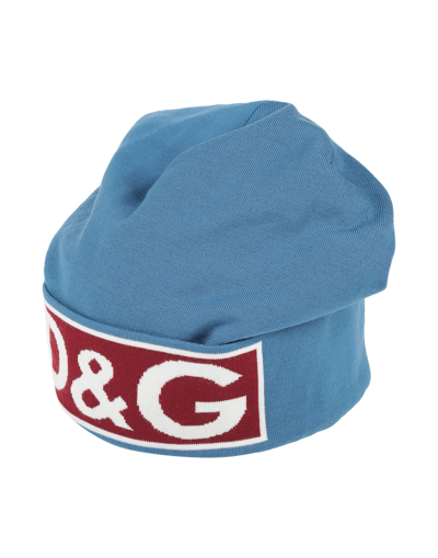 Dolce & Gabbana Hats In Pastel Blue