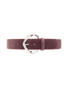 8 BY YOOX 8 BY YOOX VELVET TWISTED FRAME BUCKLE BELT WOMAN BELT MAUVE SIZE M POLYESTER,46779579CF 5