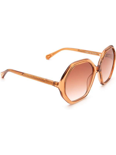 Chloé Cc0004s Sunglasses In Orange Orange Orange