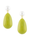 Eshvi Oval Drop Earrings In Grün