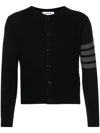 THOM BROWNE 4-BAR STRIPE BUTTON-UP CARDIGAN