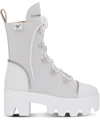 Giuseppe Zanotti Juliett Leather Ankle Boots In Weiss