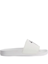 Giuseppe Zanotti Brett Logo-print Slides In Weiss