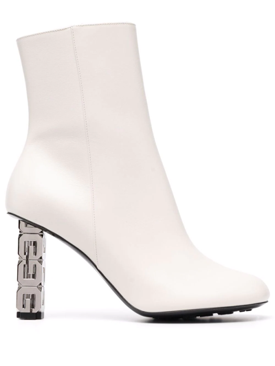 Givenchy 4g Heel Ankle Boots In Nude