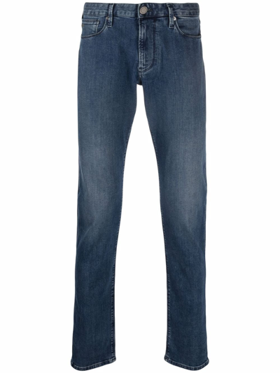Emporio Armani Straight-leg Jeans In Denim Blu Md