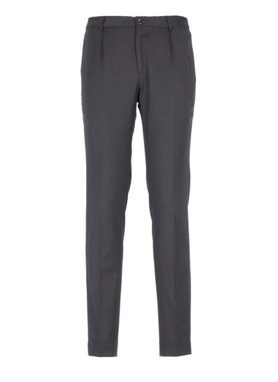 Incotex Virgin Wool Trousers In Blue