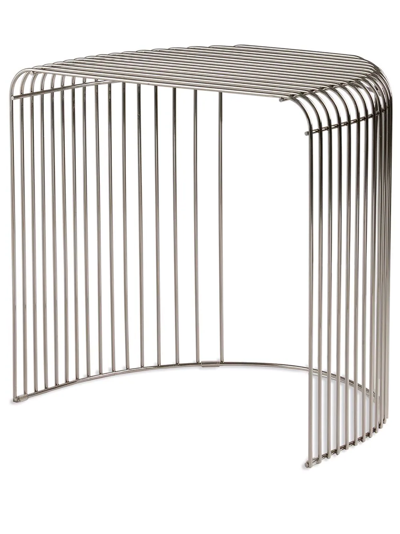 Aytm Curva Steel Side Table In Silver