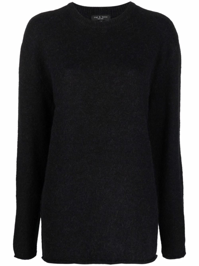 Rag & Bone Elsa Alpaca & Wool-blend Jumper In Black