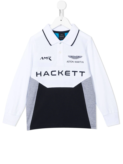 Hackett Logo-printed Polo Shirt In 白色
