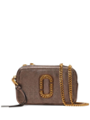 Marc Jacobs The Glam Shot Metallic 17 Crossbody Bag In 褐色
