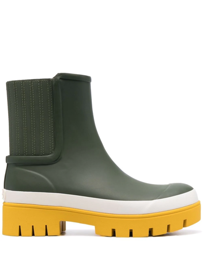 Tory Burch Colour-block Platform Boots In 绿色