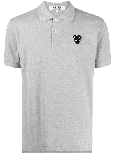 COMME DES GARÇONS PLAY DOUBLE HEART POLO SHIRT