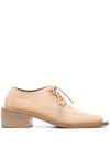 Marsèll Square-toe Brogue Sheos In Beige
