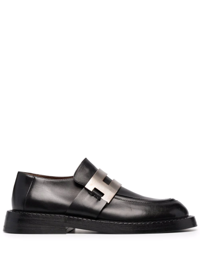 Marsèll Metallic-plaque Loafers In Schwarz